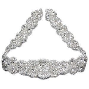 Long Rhinestone Wedding Belt Crystal Dress Sash
